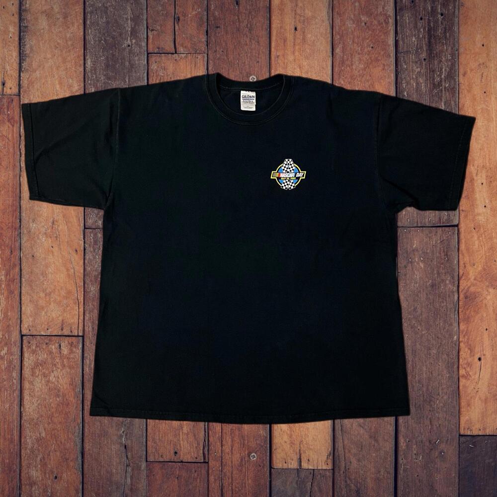 Year 00s 2000s Nascar Day 2005 Black Sportswear Logo T-shirt